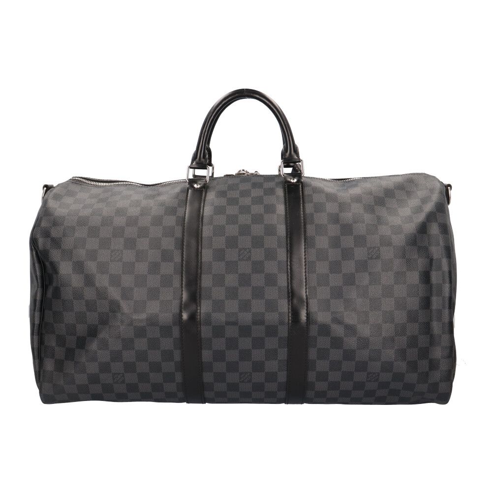 Louis Vuitton Keepall Damier Graphite Boston Bag Canvas Black Second — view 3
