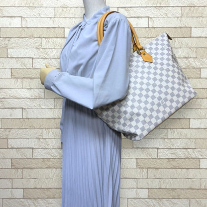Louis Vuitton MM Damier Azur Shoulder Bag Canvas White Second — view 2
