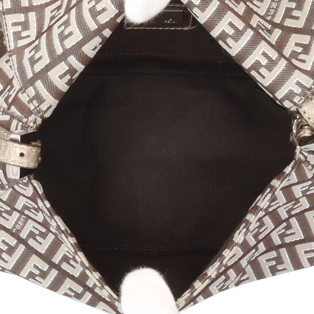 Fendi Minihandbag Handbag Canvas Brown Second — view 7
