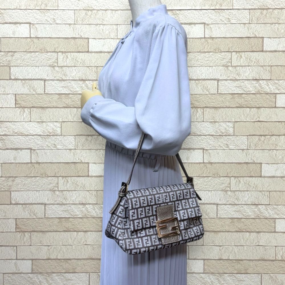 Fendi Minihandbag Handbag Canvas Brown Second — view 2