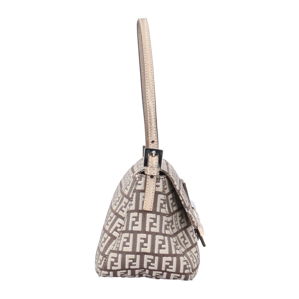 Fendi Minihandbag Handbag Canvas Brown Second — view 4