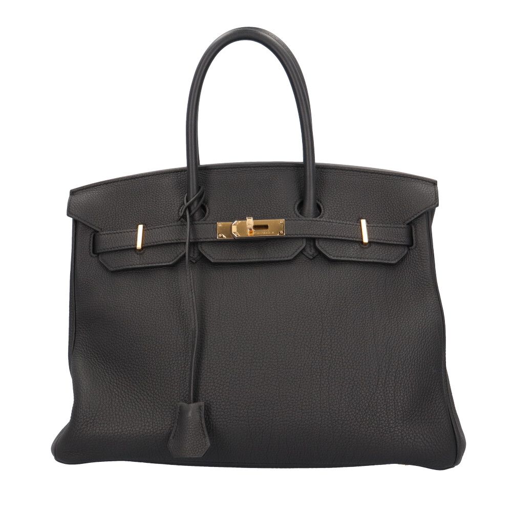 Hermes Birkin 35 Handbag Togo Black Second