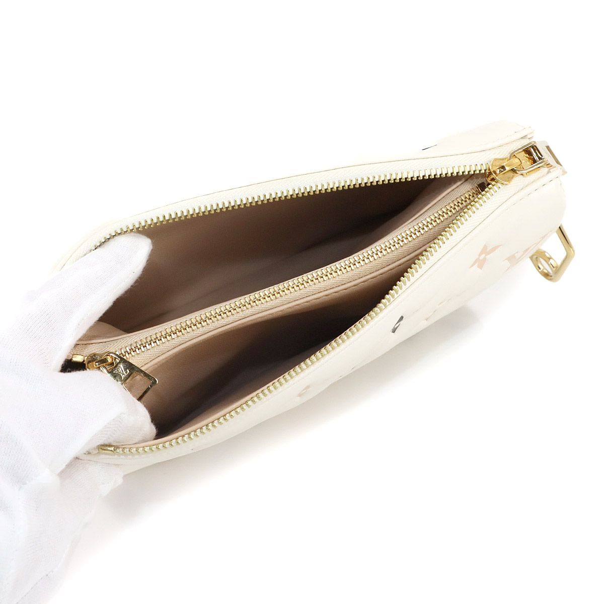 Louis Vuitton by the Pool Coussin BB Shoulder Bag Leather Beige — view 7