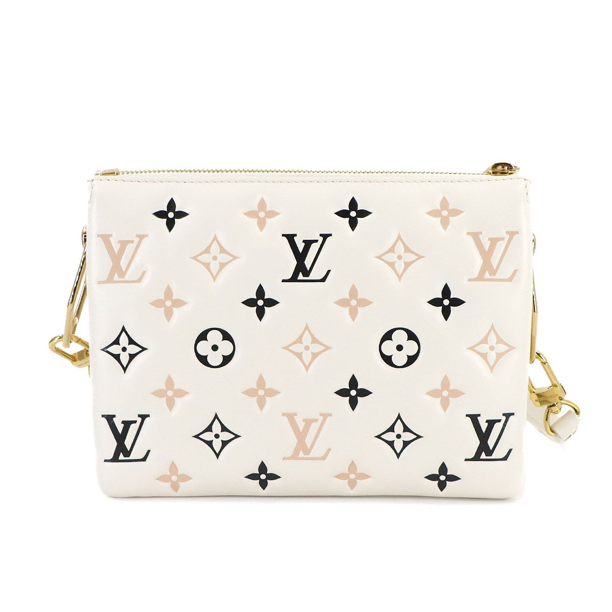 Louis Vuitton by the Pool Coussin BB Shoulder Bag Leather Beige — view 3