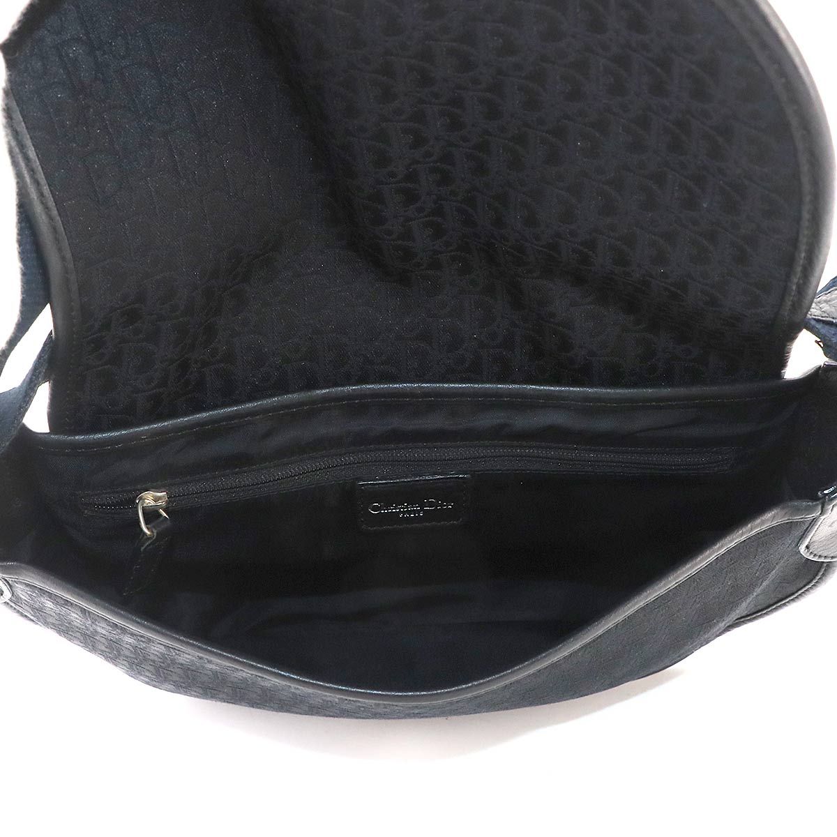 Dior Trotter Street Chic Shoulder Bag Canvas Leather Black — view 6
