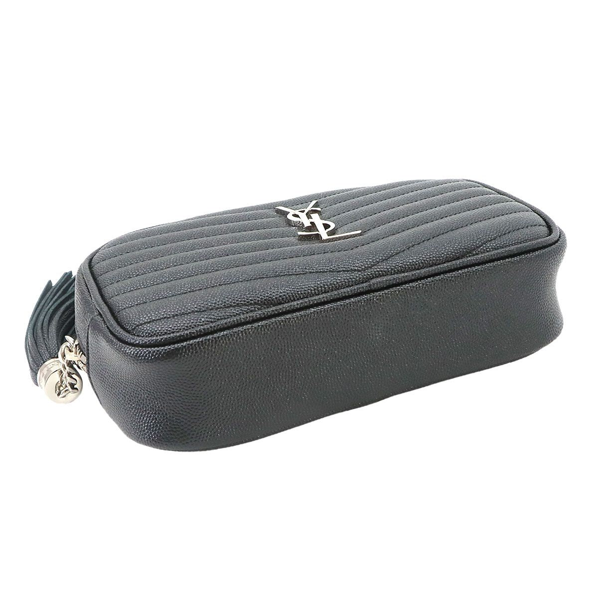 Saint Laurent Chain Shoulder Bag Leather Black — view 5
