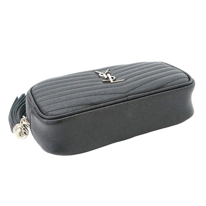 Saint Laurent Chain Shoulder Bag Leather Black — view 5