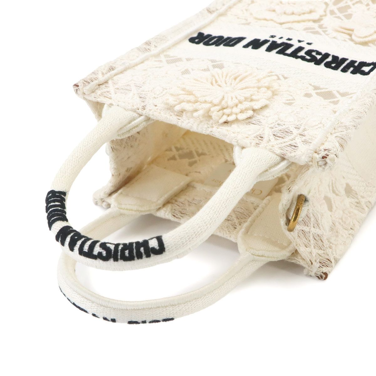 Dior Book Tote Vertical Mini 2-Way Canvas White — view 5