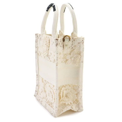 Dior Book Tote Vertical Mini 2-Way Canvas White — view 3