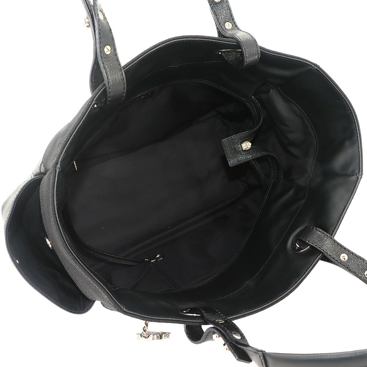 Chanel Paris Biarritz GM Tote Nylon Leather Black — view 7