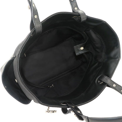 Chanel Paris Biarritz GM Tote Nylon Leather Black — view 7