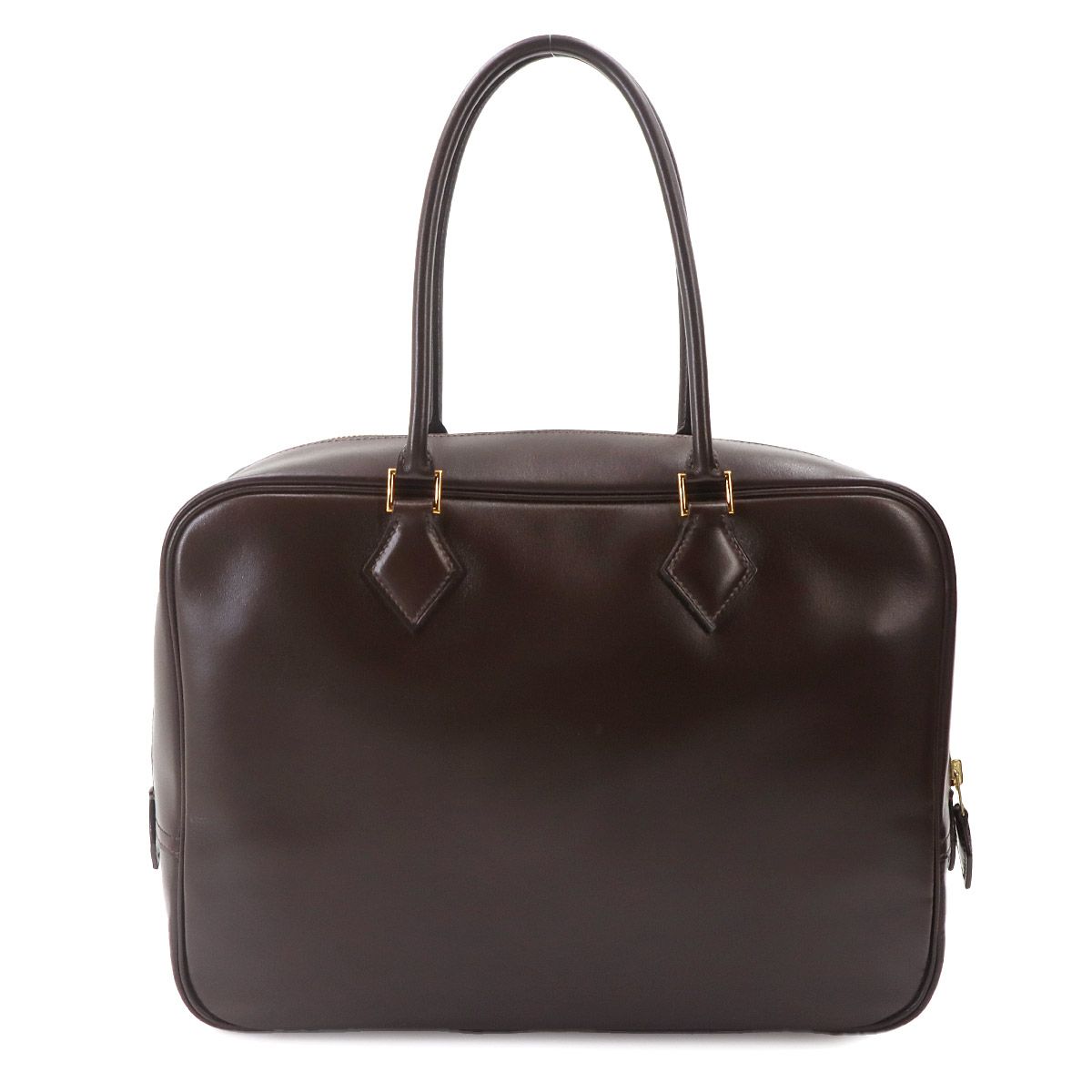 Hermes Plume 32 Hand Bag Box Calf Ebene Gold — view 2