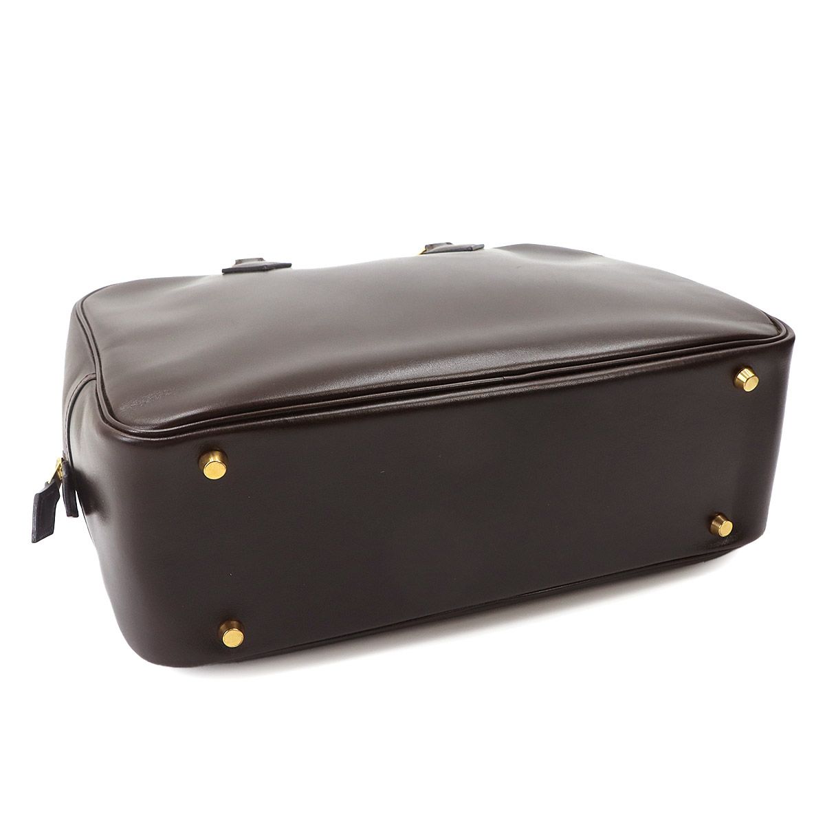 Hermes Plume 32 Hand Bag Box Calf Ebene Gold — view 4