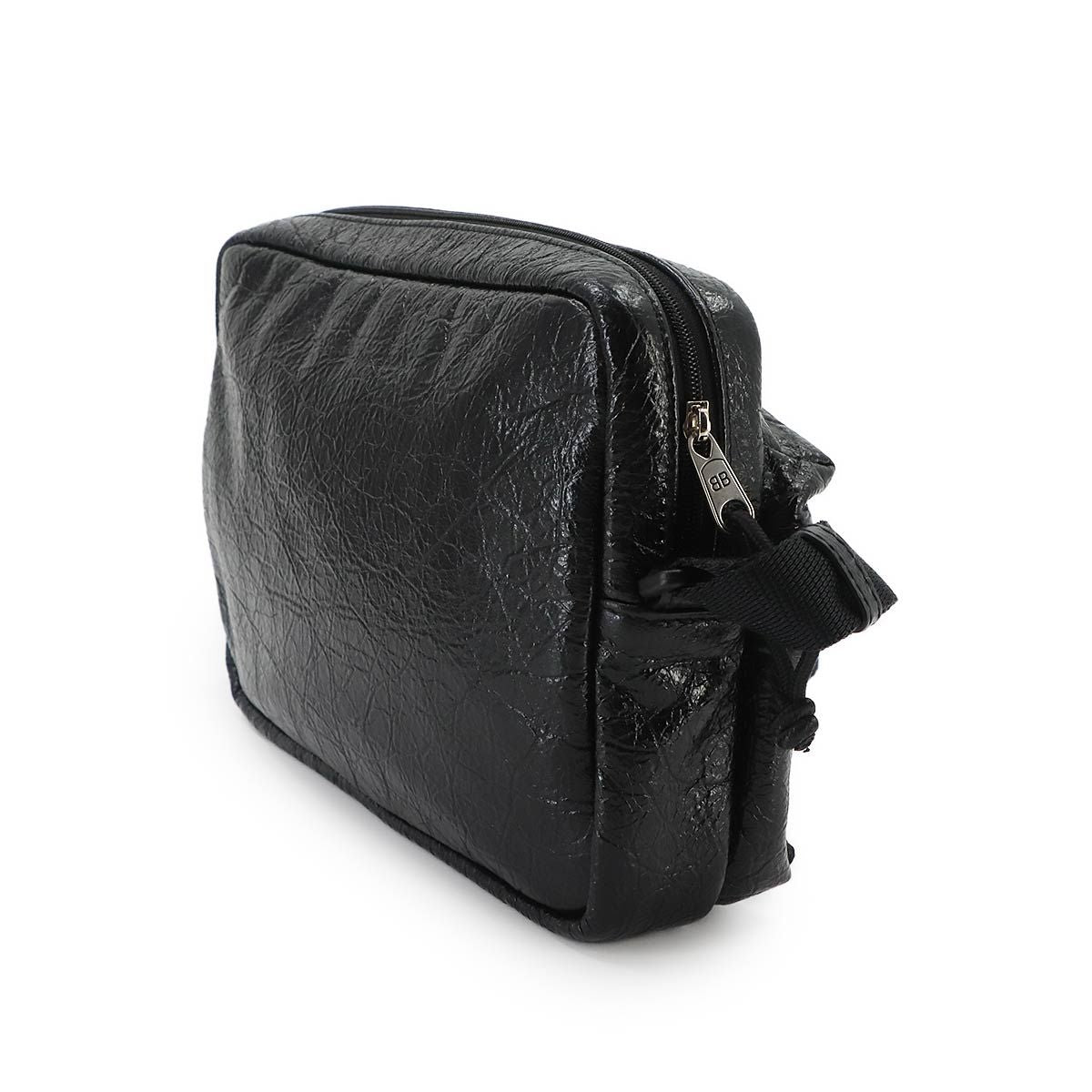 Balenciaga Explorer Camera Bag Leather Black Silver — view 3