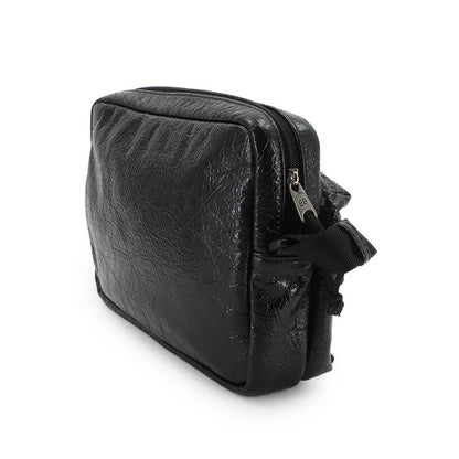 Balenciaga Explorer Camera Bag Leather Black Silver — view 3