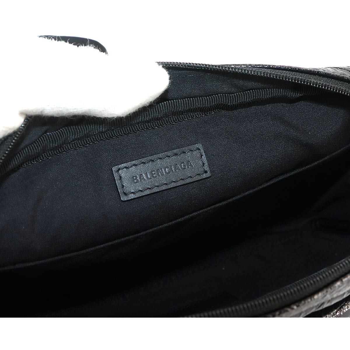 Balenciaga Explorer Camera Bag Leather Black Silver — view 7