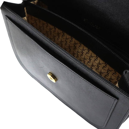 Saint Laurent Eve Shoulder Bag Leather Black Gold — view 8