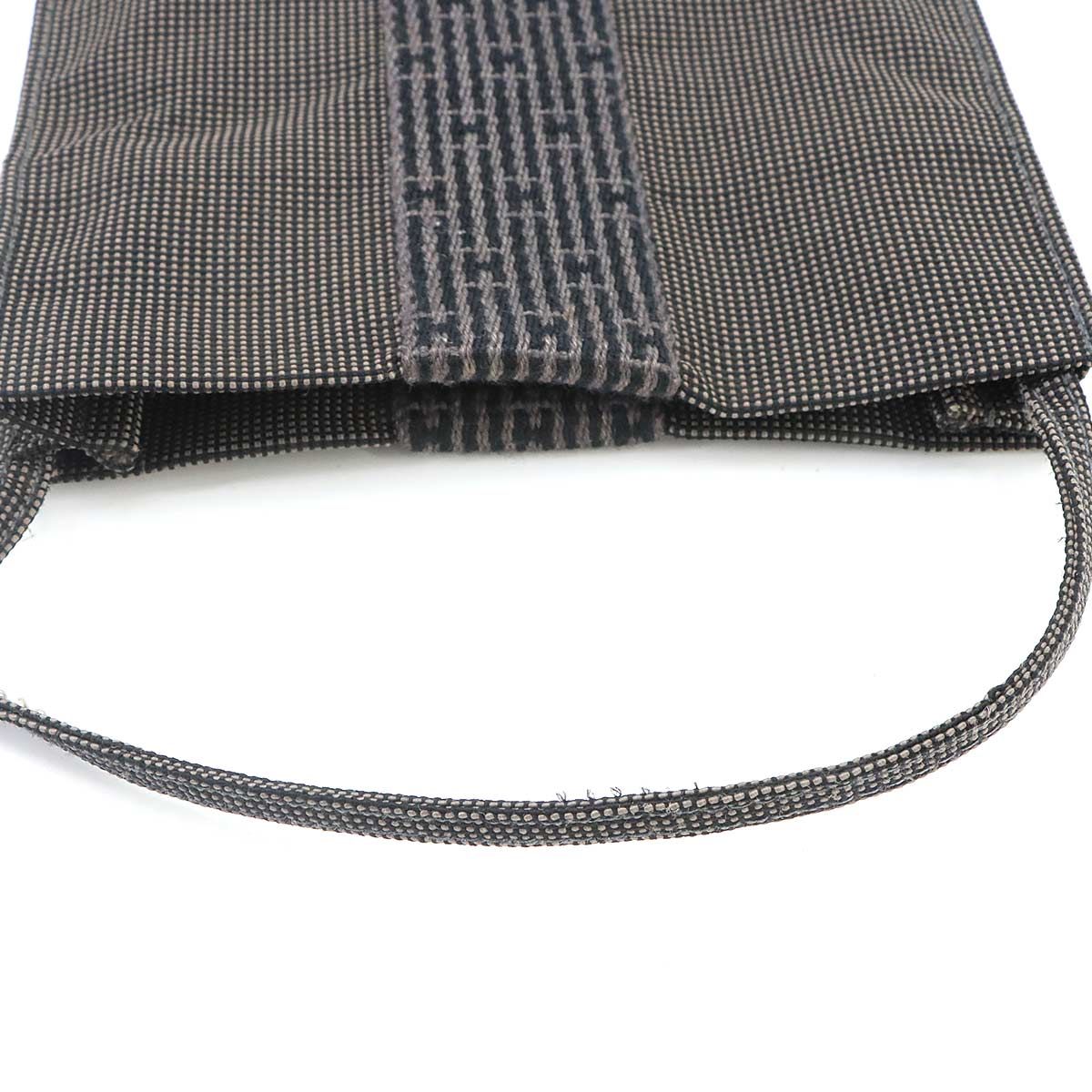 Hermes Her Line Pochette Shoulder Bag Canvas Gray Herline — view 7