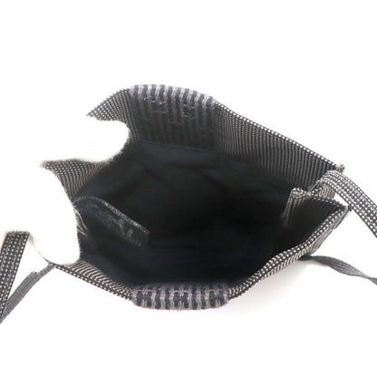 Hermes Her Line Pochette Shoulder Bag Canvas Gray Herline — view 6