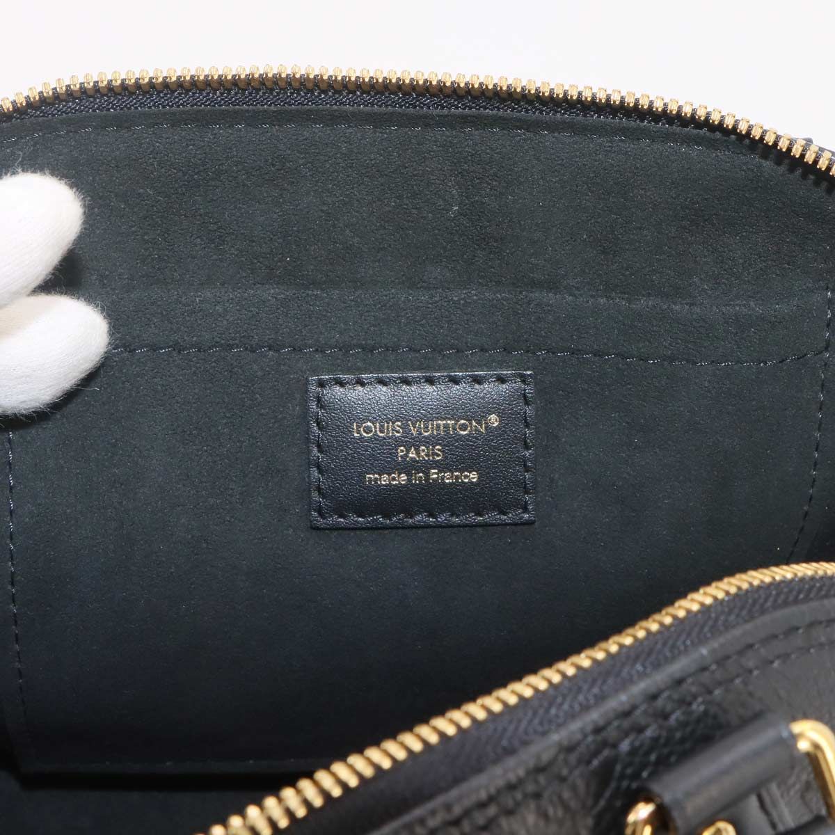 Louis Vuitton Monogram Empreinte Alma BB 2-Way Bag Leather Black — view 8