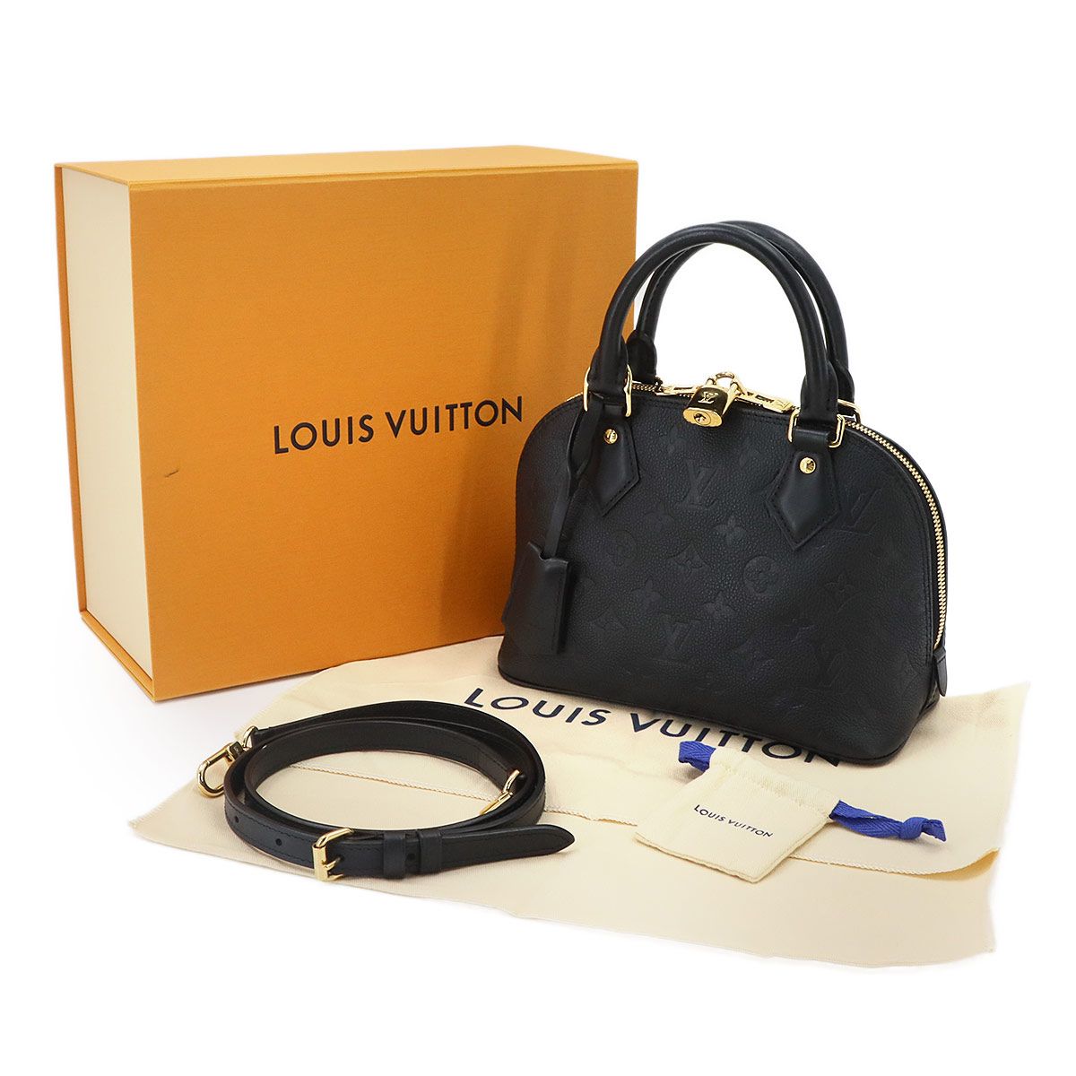 Louis Vuitton Monogram Empreinte Alma BB 2-Way Bag Leather Black — view 2