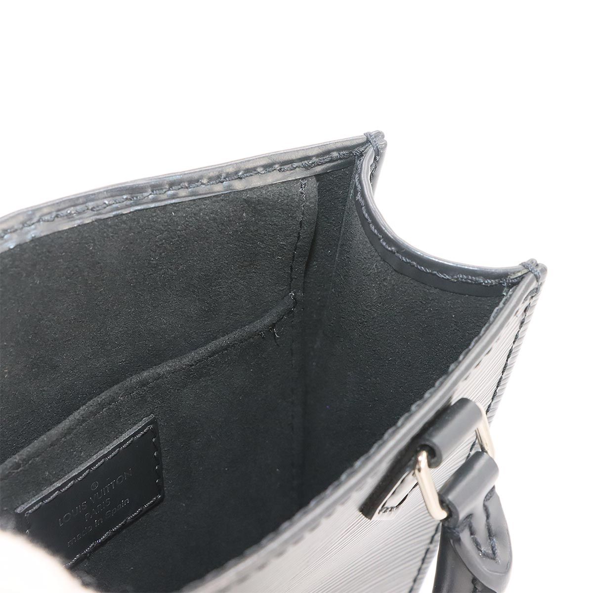 Louis Vuitton Epi Sac Plat 2-Way Bag Leather Noir — view 7