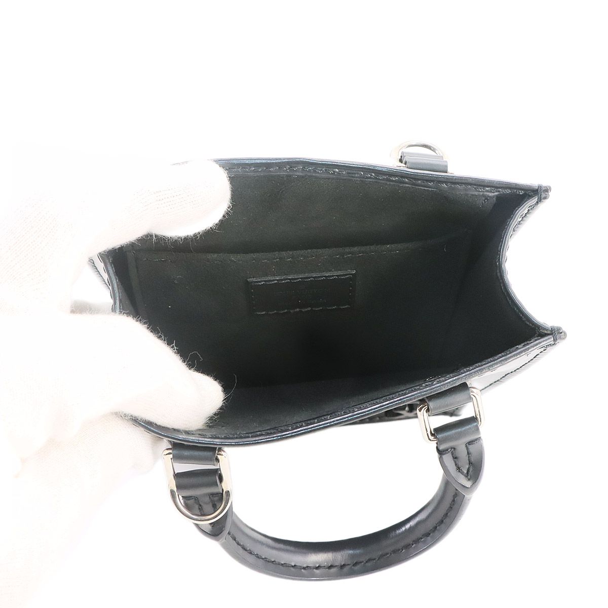 Louis Vuitton Epi Sac Plat 2-Way Bag Leather Noir — view 6