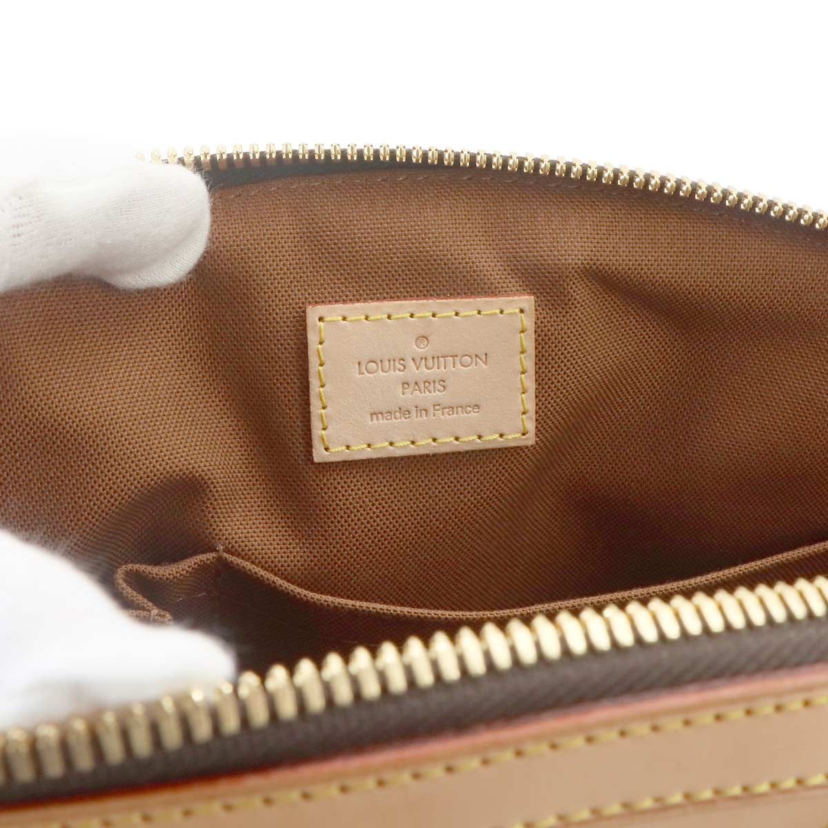Louis Vuitton Monogram Tivoli PM Hand Bag Brown Gold — view 7