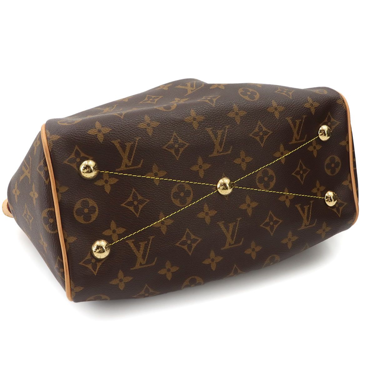 Louis Vuitton Monogram Tivoli PM Hand Bag Brown Gold — view 4