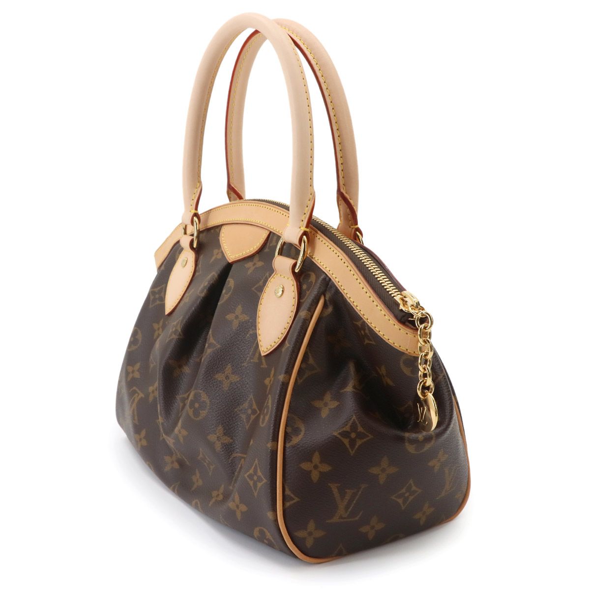 Louis Vuitton Monogram Tivoli PM Hand Bag Brown Gold — view 3