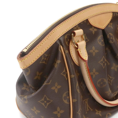 Louis Vuitton Monogram Tivoli PM Hand Bag Brown Gold — view 8