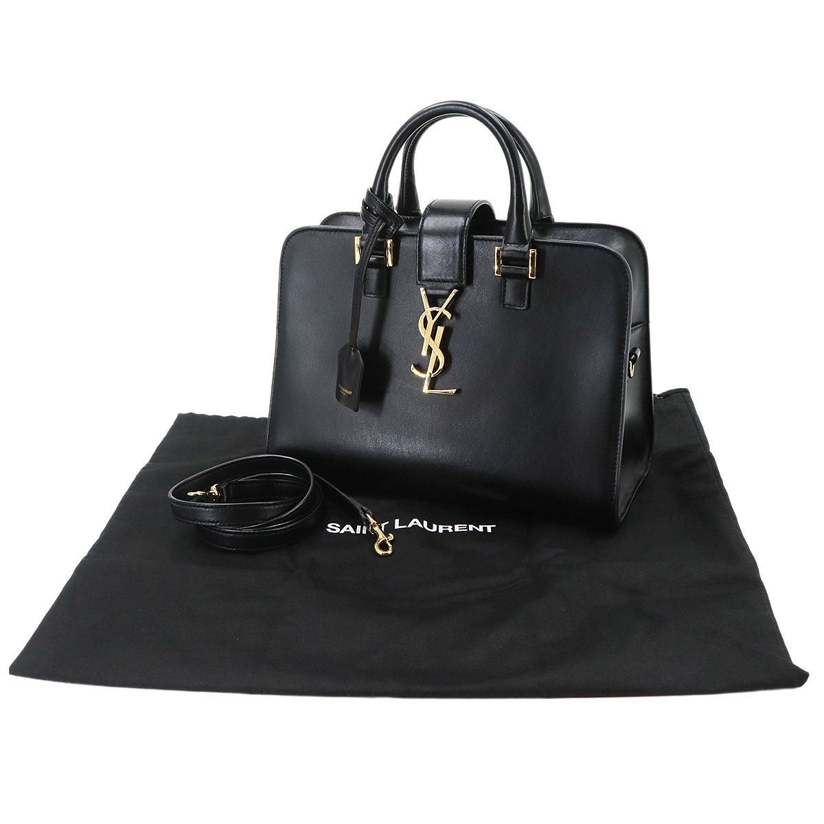 Saint Laurent Cabas 2-Way Bag Leather Black — view 2