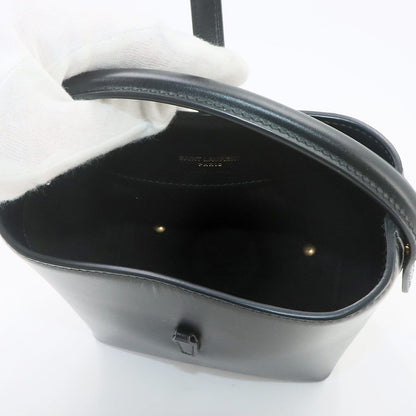Saint Laurent Mini 2-Way Shoulder Hand Bag Leather Black Gold — view 6