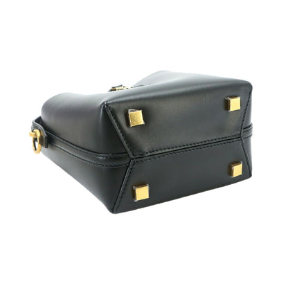 Saint Laurent Mini 2-Way Shoulder Hand Bag Leather Black Gold — view 4
