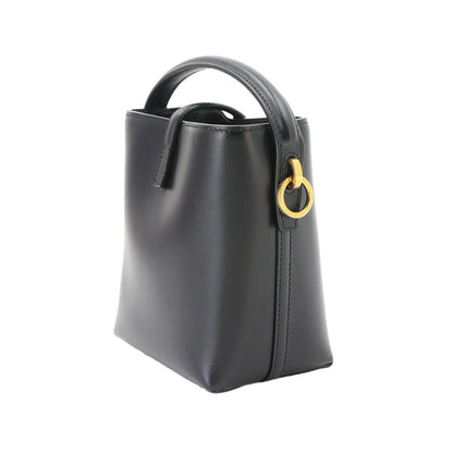 Saint Laurent Mini 2-Way Shoulder Hand Bag Leather Black Gold — view 3