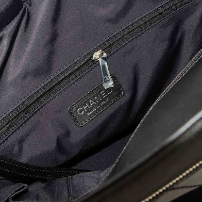 Chanel Paris Biarritz GM Tote Nylon Leather Black — view 8