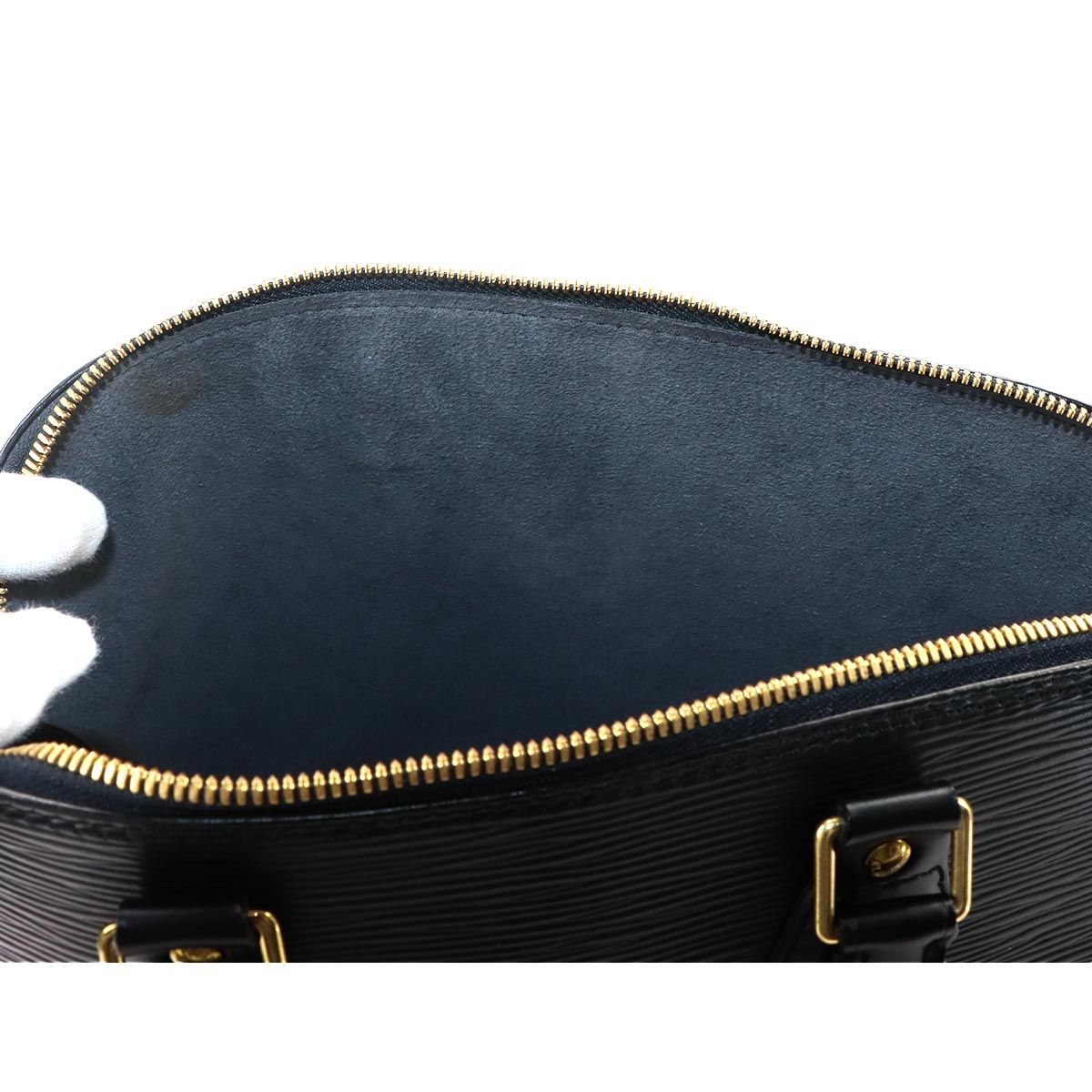 Louis Vuitton Epi Alma PM Hand Bag Leather Noir Gold — view 7
