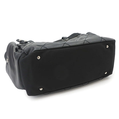 Chanel Paris Biarritz GM Tote Nylon Leather Black — view 4