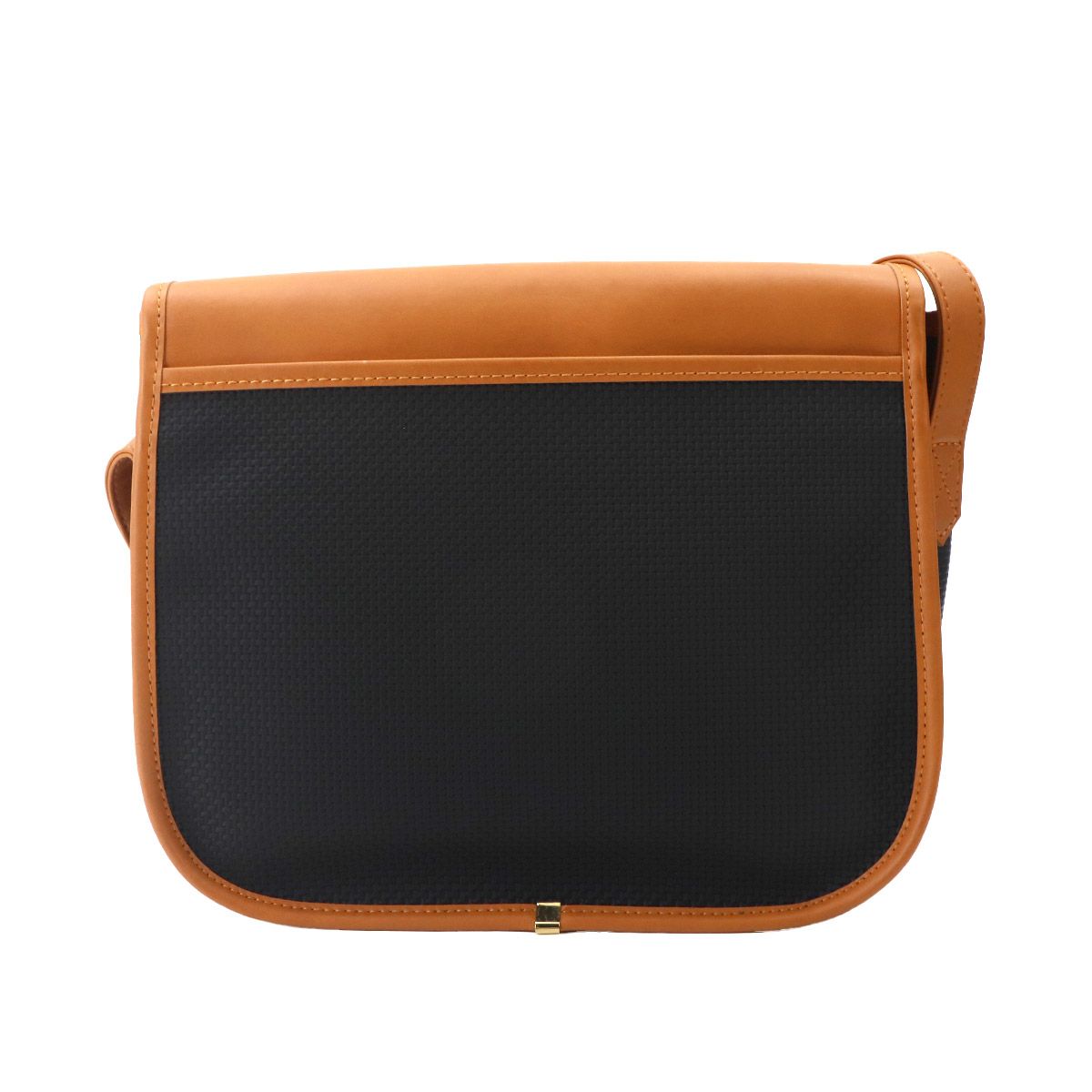 Saint Laurent Shoulder Bag Leather Black Brown Gold Vintage — view 2