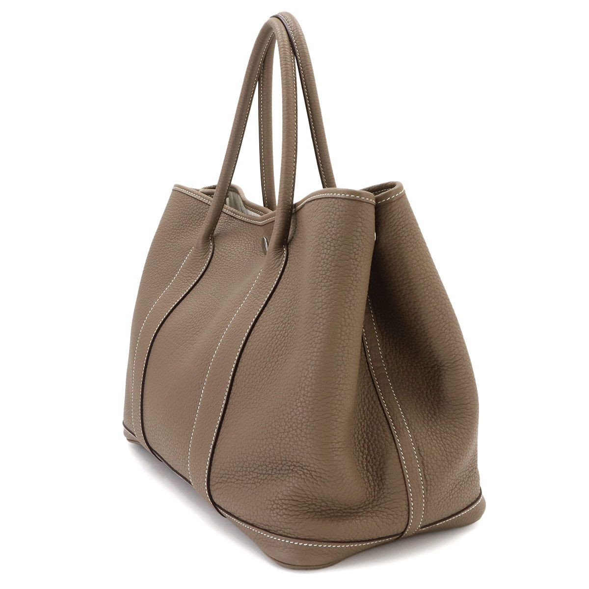 Hermes Garden Party PM Tote Negonda Etoupe Silver — view 4