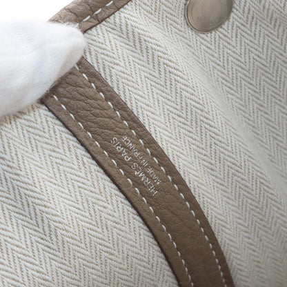 Hermes Garden Party PM Tote Negonda Etoupe Silver — view 8