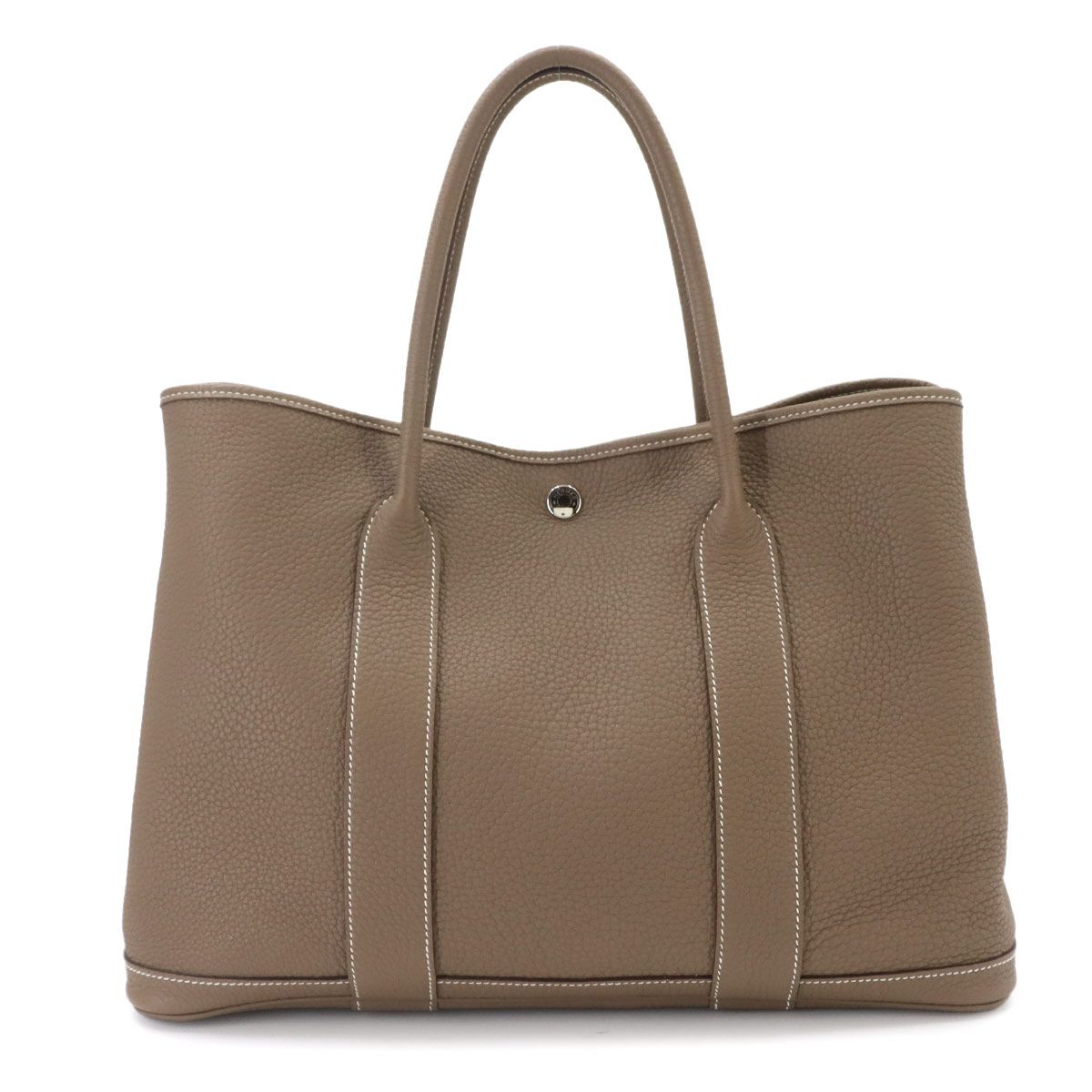 Hermes Garden Party PM Tote Negonda Etoupe Silver — view 3