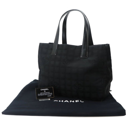 Chanel Line Tote MM Nylon Jacquard Leather Black — view 2
