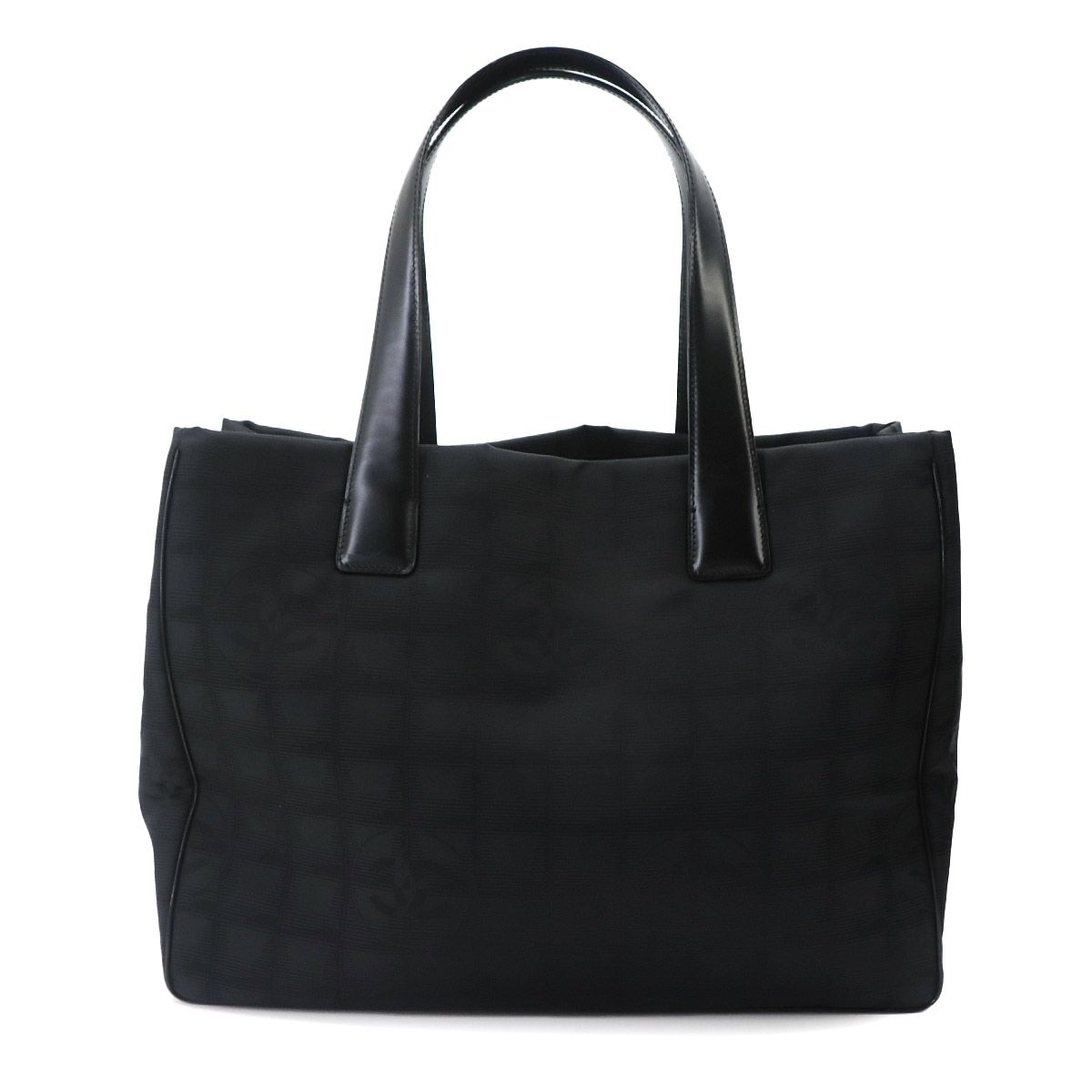 Chanel Line Tote MM Nylon Jacquard Leather Black — view 3
