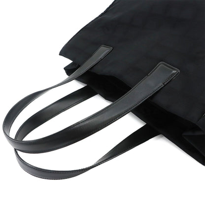 Chanel Line Tote MM Nylon Jacquard Leather Black — view 6