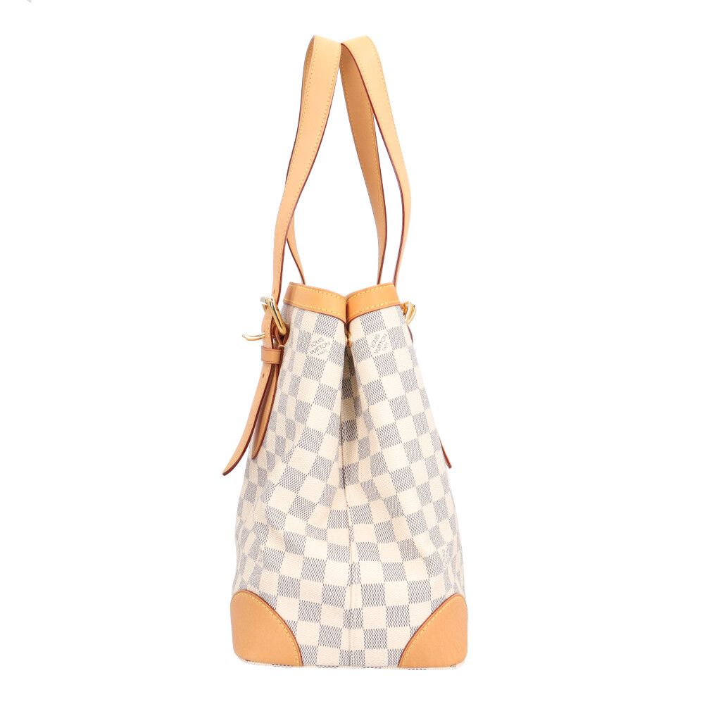 Louis Vuitton Hamstead MM Damier Azur Tote Canvas White Second — view 4