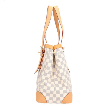 Louis Vuitton Hamstead MM Damier Azur Tote Canvas White Second — view 4