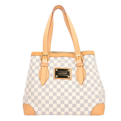 Louis Vuitton Hamstead MM Damier Azur Tote Canvas White Second