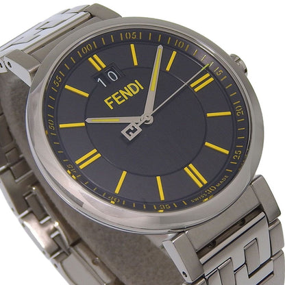 Fendi Forever Date Stainless Steel Quartz Analog Display Black Dial Watch — view 3