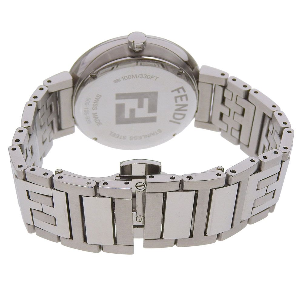Fendi Forever Date Stainless Steel Quartz Analog Display Black Dial Watch — view 5
